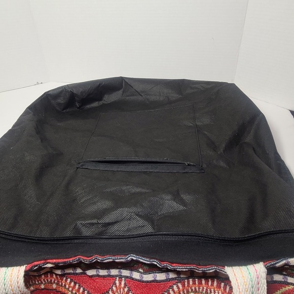 Sam Well Tapestry Tote Bag Elephant Woven Zipper Double sided Thailand Travel - Picture 8 of 8